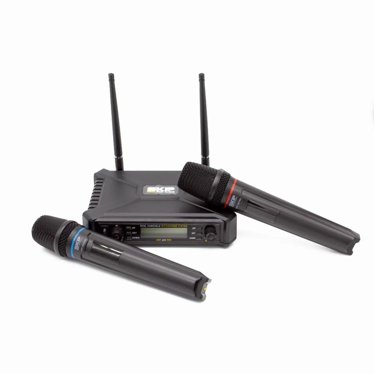 Sistema Microfone Sem Fio SKP UHF 600 PRO – Duplo, 300 Canais - Imagem 3