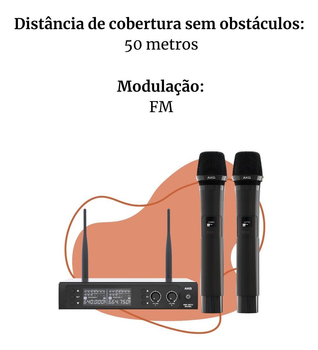 AKG WP300 Vocal Dual – Sistema de Microfone Sem Fio Profissional UHF - Imagem 9