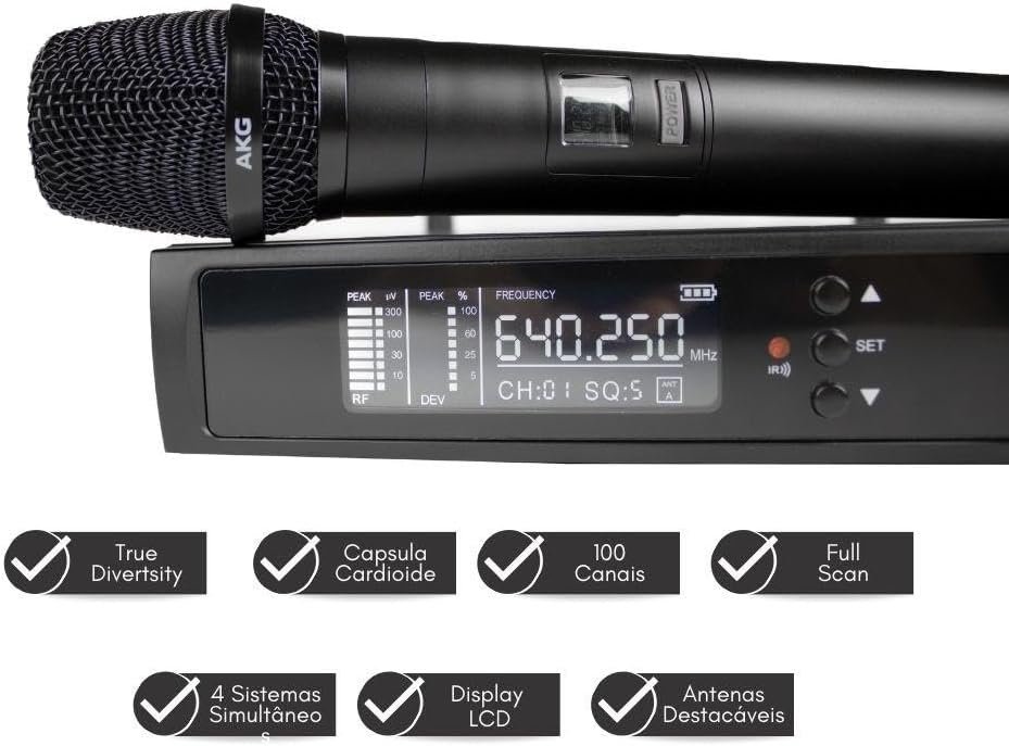 AKG WP300 Vocal – Sistema de Microfone Sem Fio Profissional UHF - Imagem 13