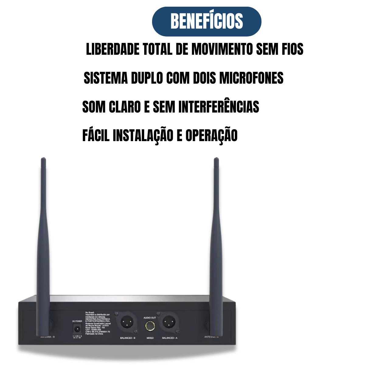 AKG WP300 Vocal Dual – Sistema de Microfone Sem Fio Profissional UHF - Imagem 7