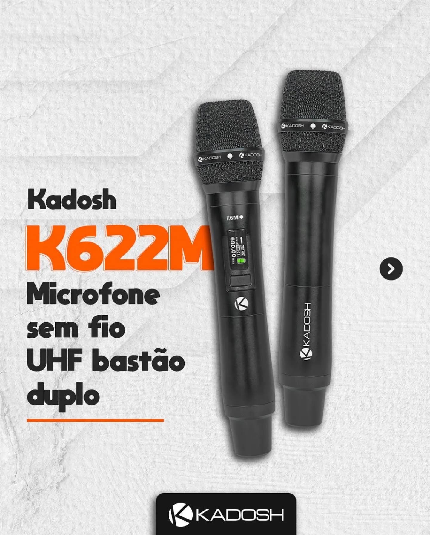 Microfone Duplo Sem Fio Kadosh K622M Profissional Digital 24bits - Imagem 8