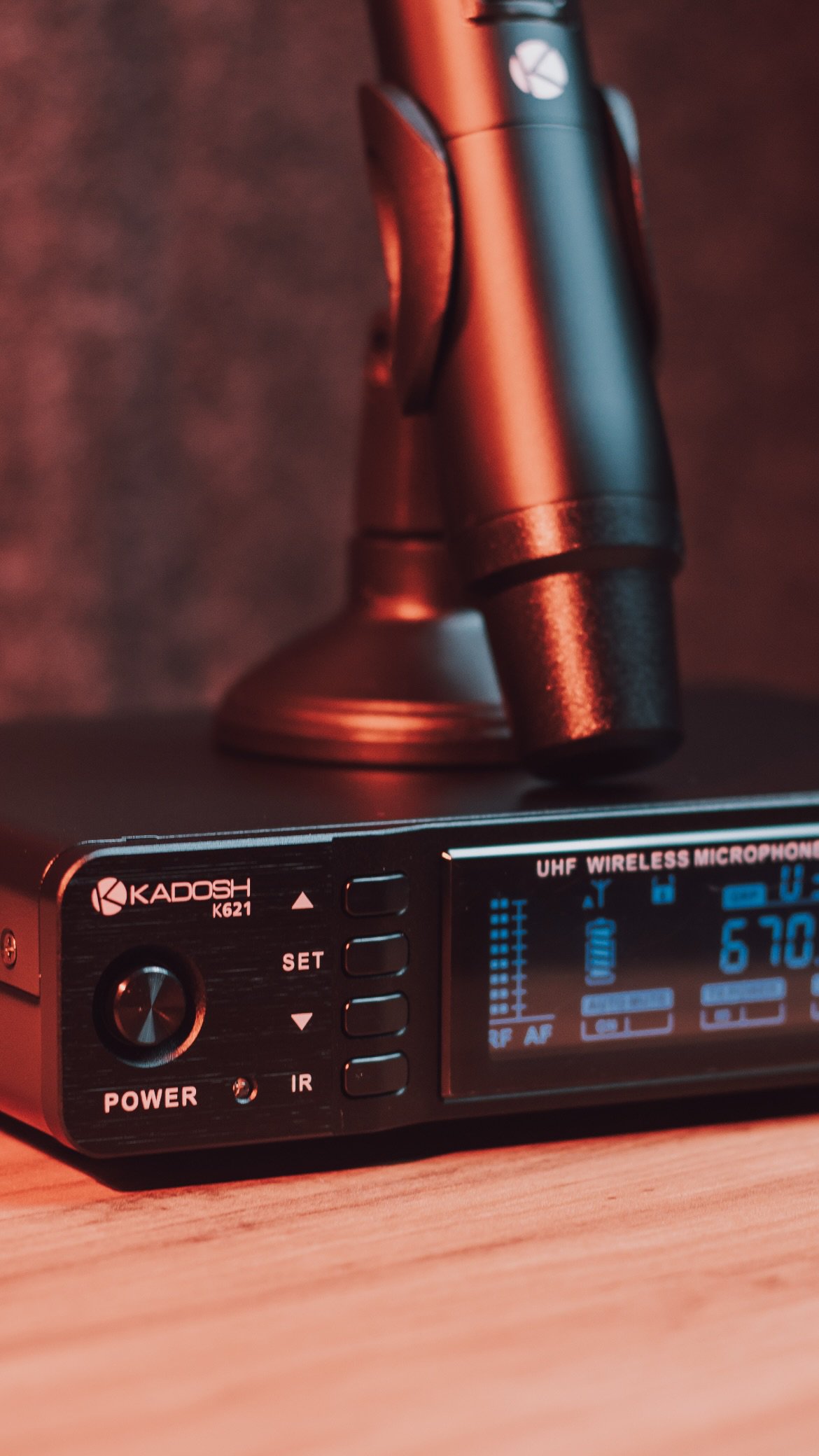 Microfone Sem Fio Digital 24bits Kadosh K621M ( aceita troca de cápsulas ) - Imagem 7