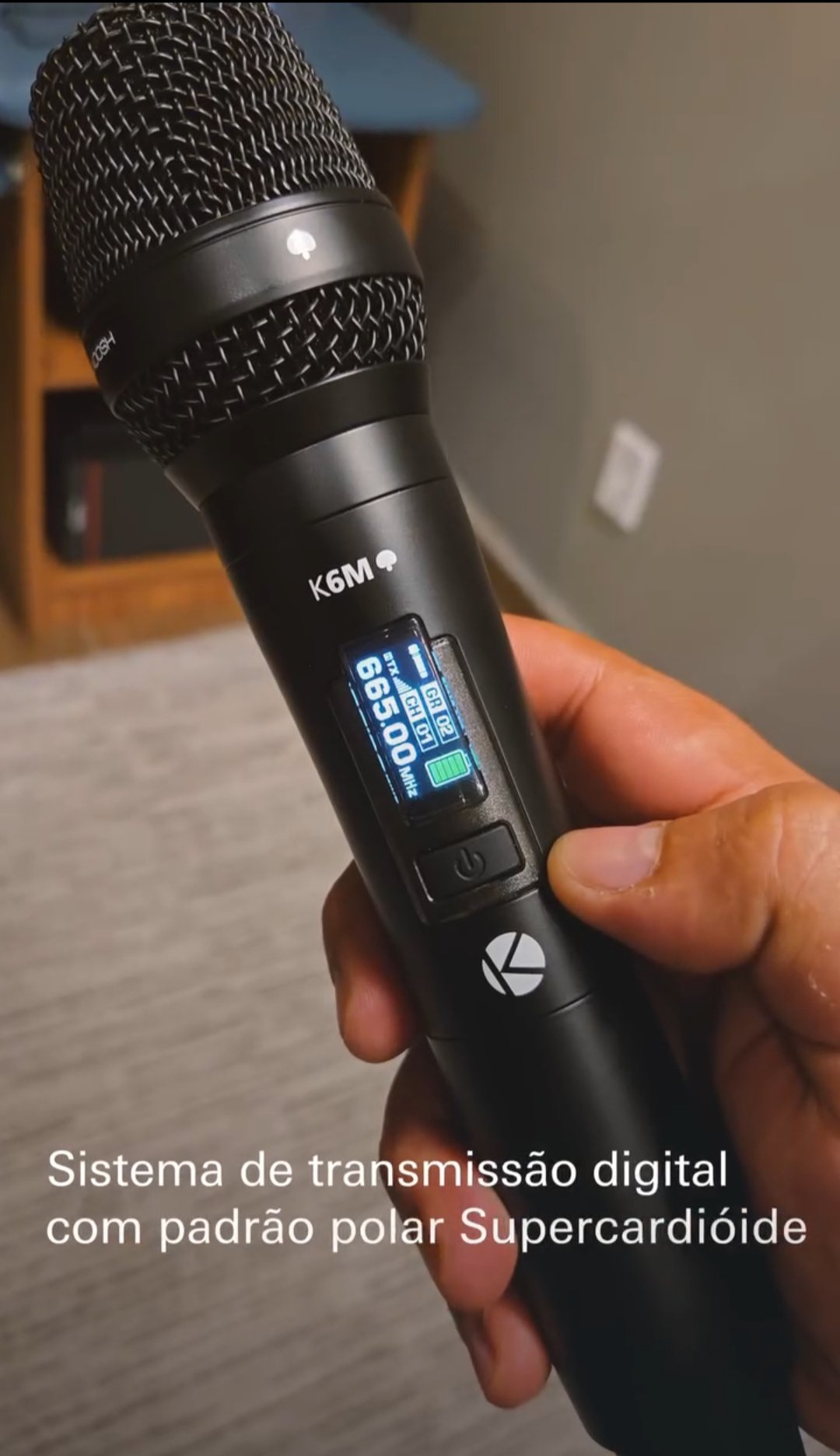 Microfone Duplo Sem Fio Kadosh K622M Profissional Digital 24bits - Imagem 12