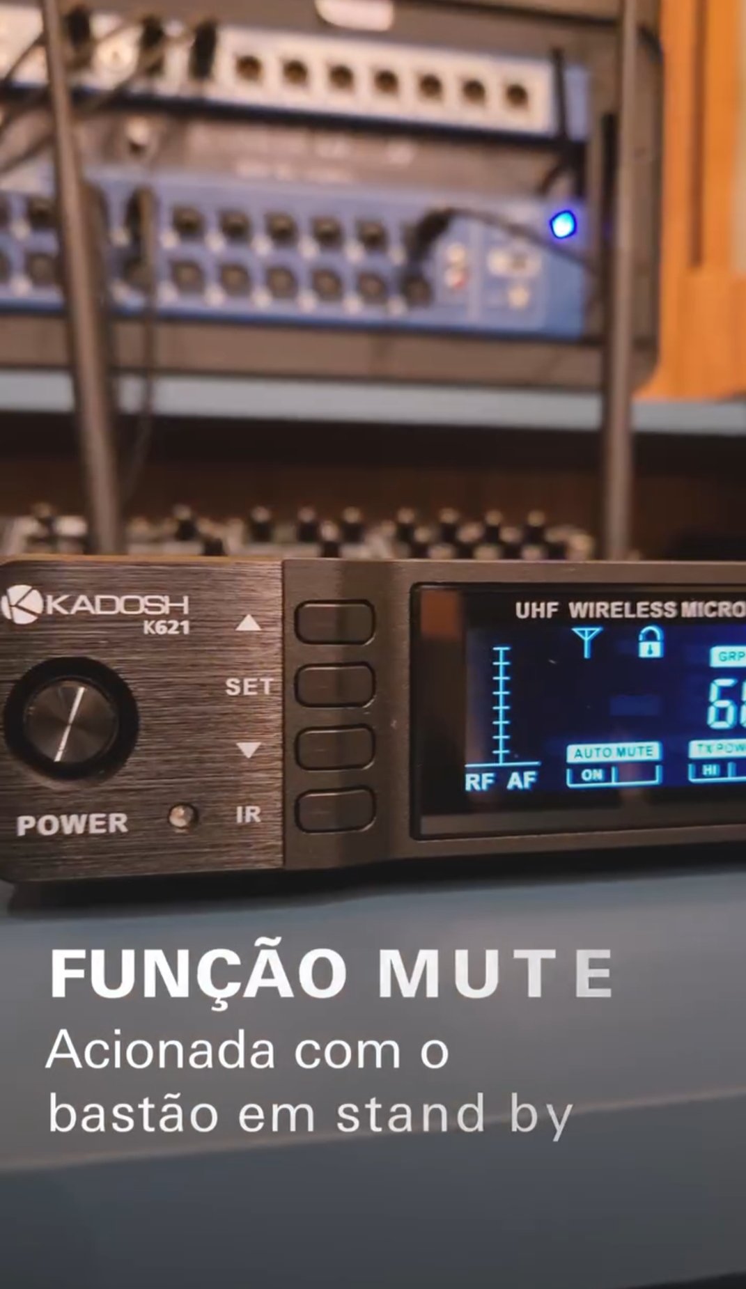 Microfone Sem Fio Digital 24bits Kadosh K621M ( aceita troca de cápsulas ) - Imagem 15