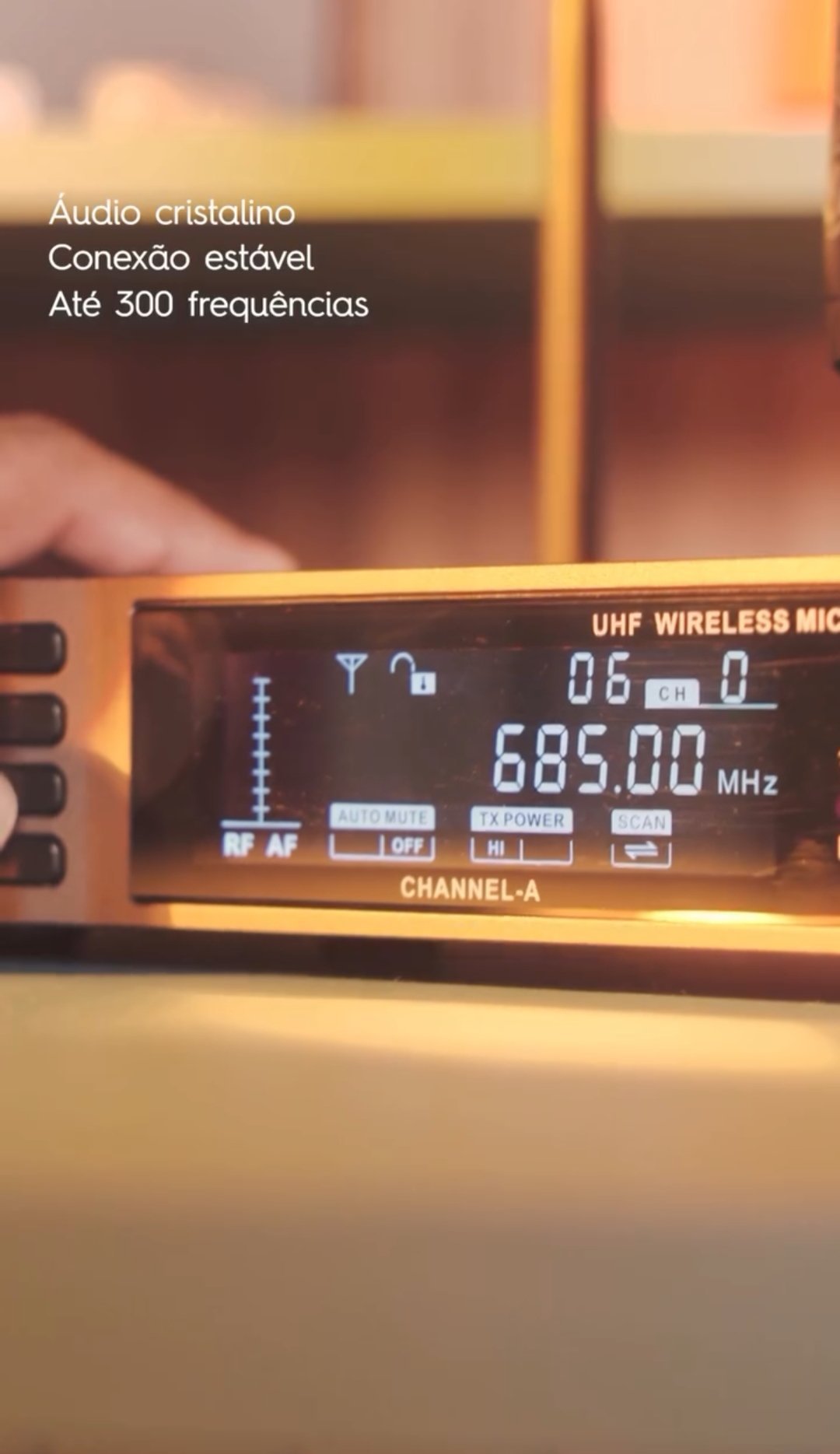 Microfone Sem Fio K621M K-COMM Profissional Digital 24bits (TALKBACK) - Imagem 6