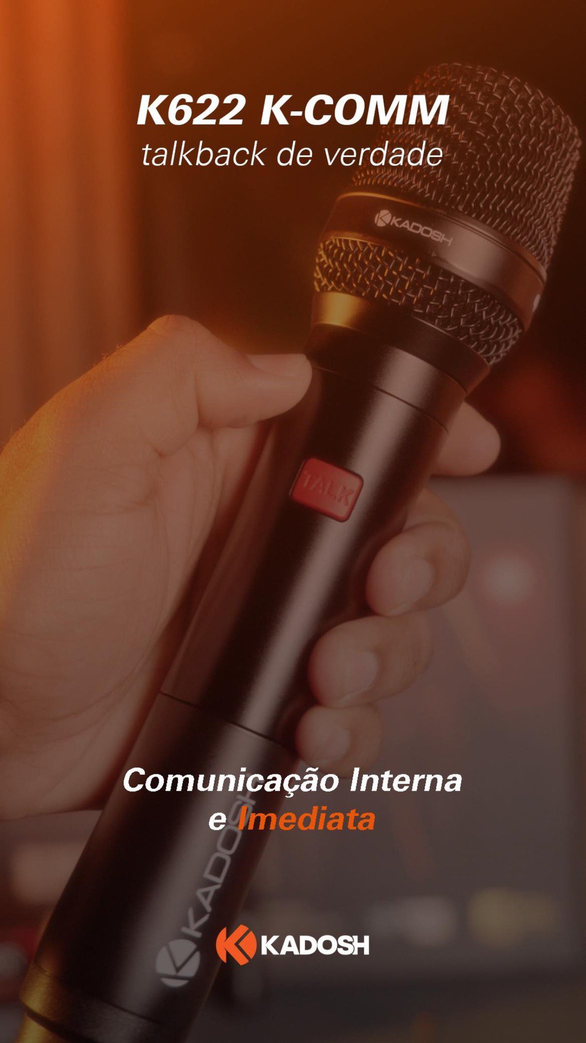 Microfone Sem Fio K621M K-COMM Profissional Digital 24bits (TALKBACK) - Imagem 10