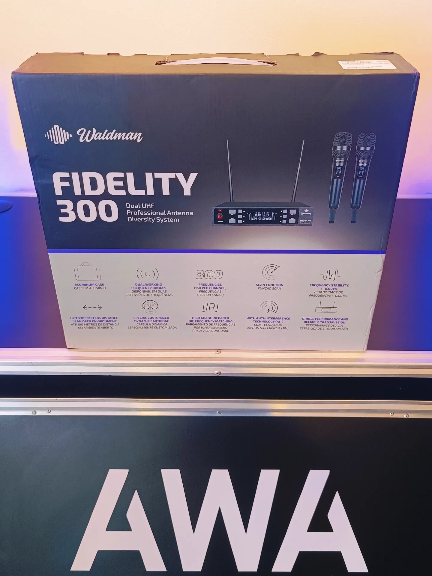 Microfone Bastão Duplo Sem Fio Waldman Fidelity 300 WFD-300 - Imagem 21