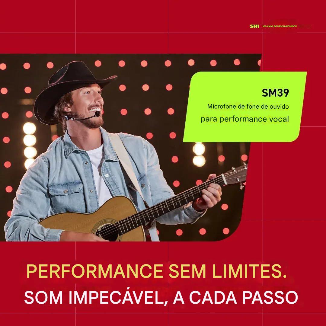Microfone Headset Cardioide Shure SM39-TQG Profissional Alta Performance para Vocal. - Imagem 11