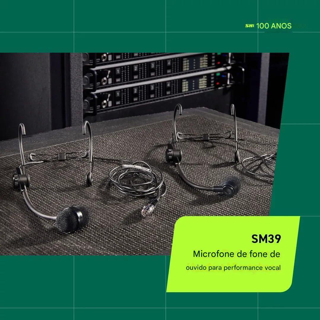 Microfone Headset Cardioide Shure SM39-TQG Profissional Alta Performance para Vocal. - Imagem 13