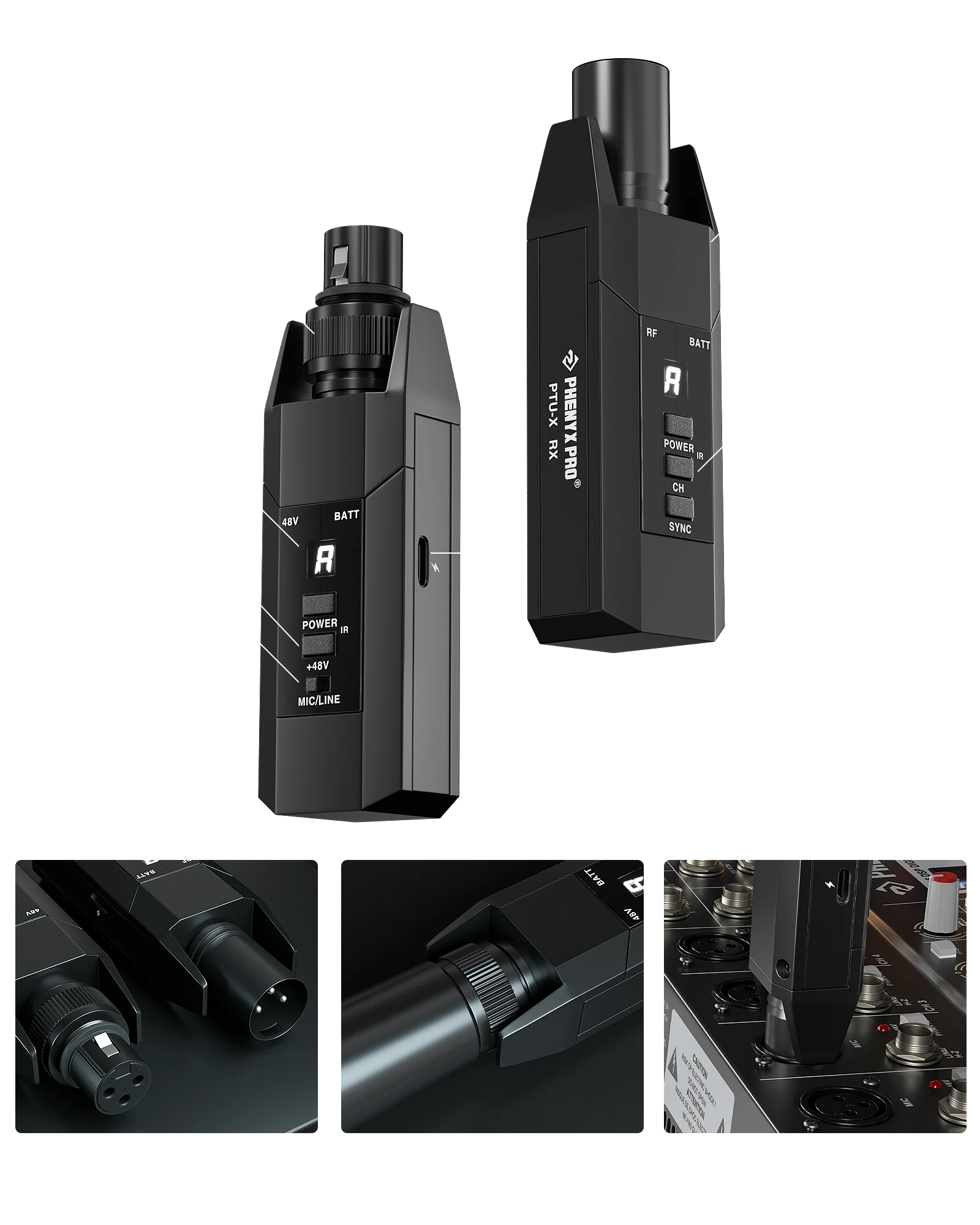 Sistema Transmissor e Receptor Sem Fio XLR Plug-On - PHENYX PRO PTU-X | 16 Frequências UHF - Imagem 6
