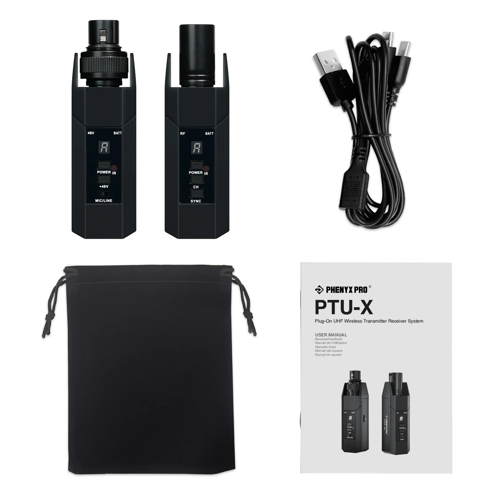 Sistema Transmissor e Receptor Sem Fio XLR Plug-On - PHENYX PRO PTU-X | 16 Frequências UHF - Imagem 12