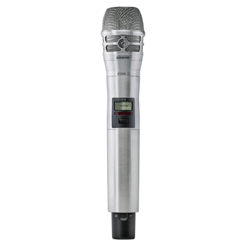 Axient Digital Transmissor Microfone Bastão KSM8 Sem Fio AD2/K8N Nickel com TalkBack