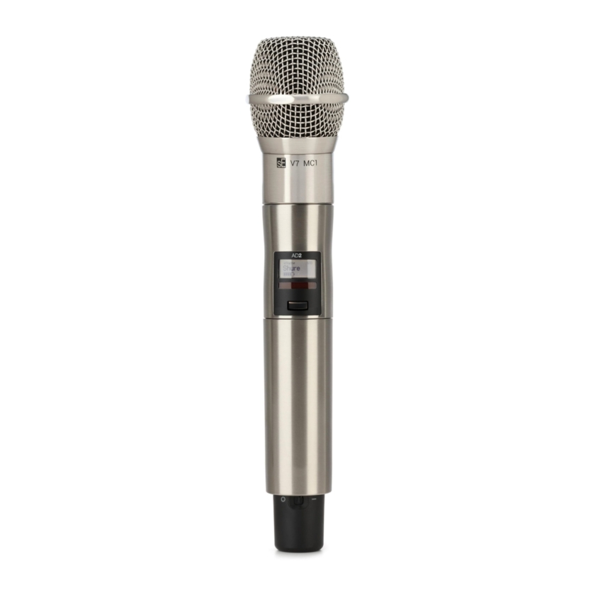 Axient Digital Transmissor Microfone Bastão Sem Fio AD2/V7N Nickel com TalkBack | SE V7 MC1