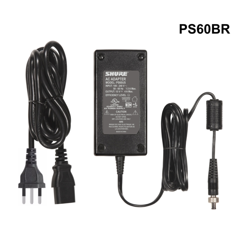 Fonte 15v de alimentação Shure PS60BR Bivolt