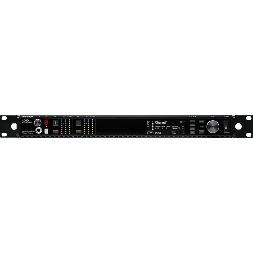 Shure AD4D-BR | Receptor digital de 2 canais - A (470-636 MHz)