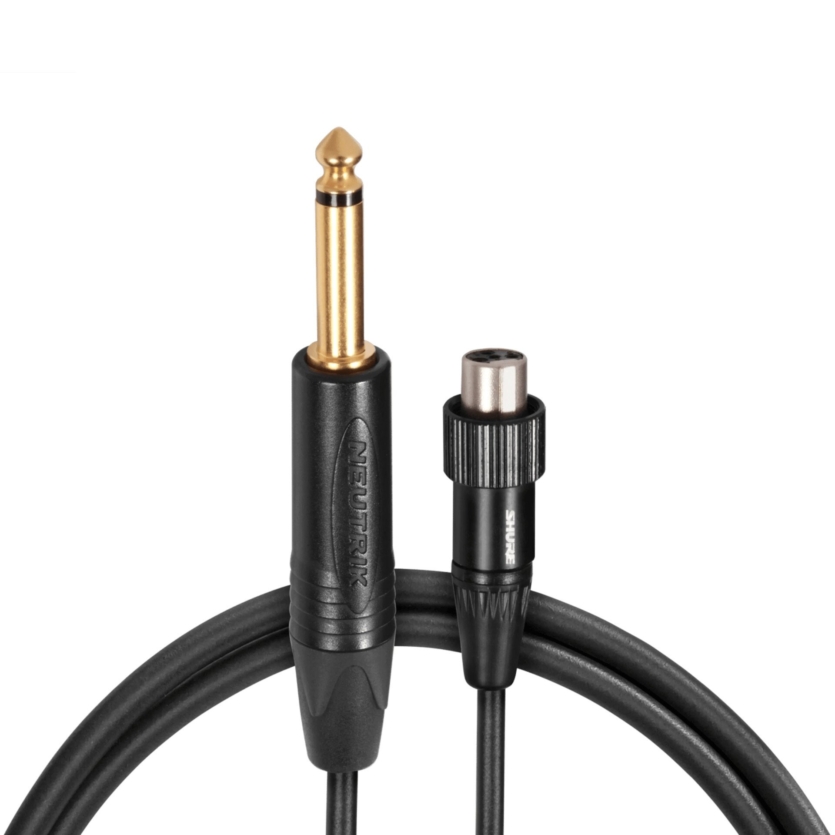 Cabo Premium Para Bodypack Transmissor Instrumentos Shure WA305 | Com Rosca de Travamento