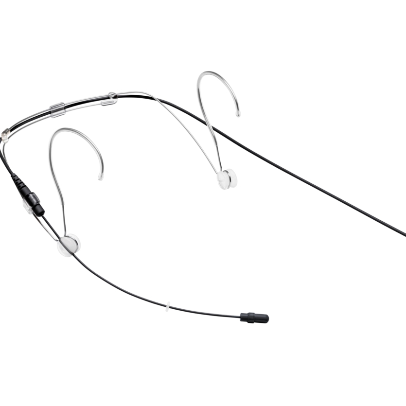 Microfone de headset omnidirecional Shure DuraPlex DH5 com conector TA4F - Preto