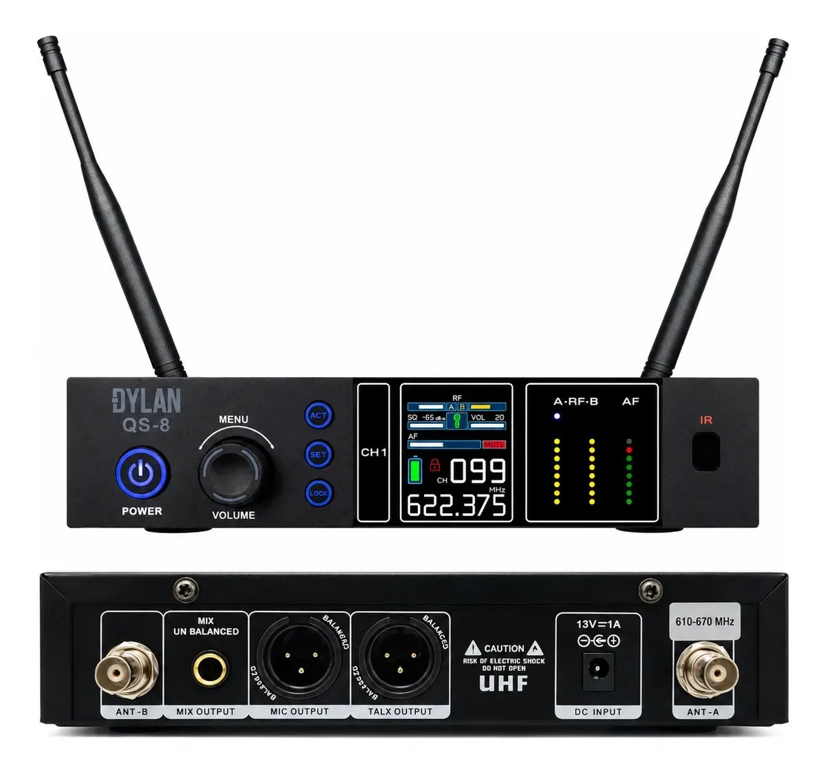 Microfone Sem Fio Dylan QS-8 Talkback Profissional - Imagem 2