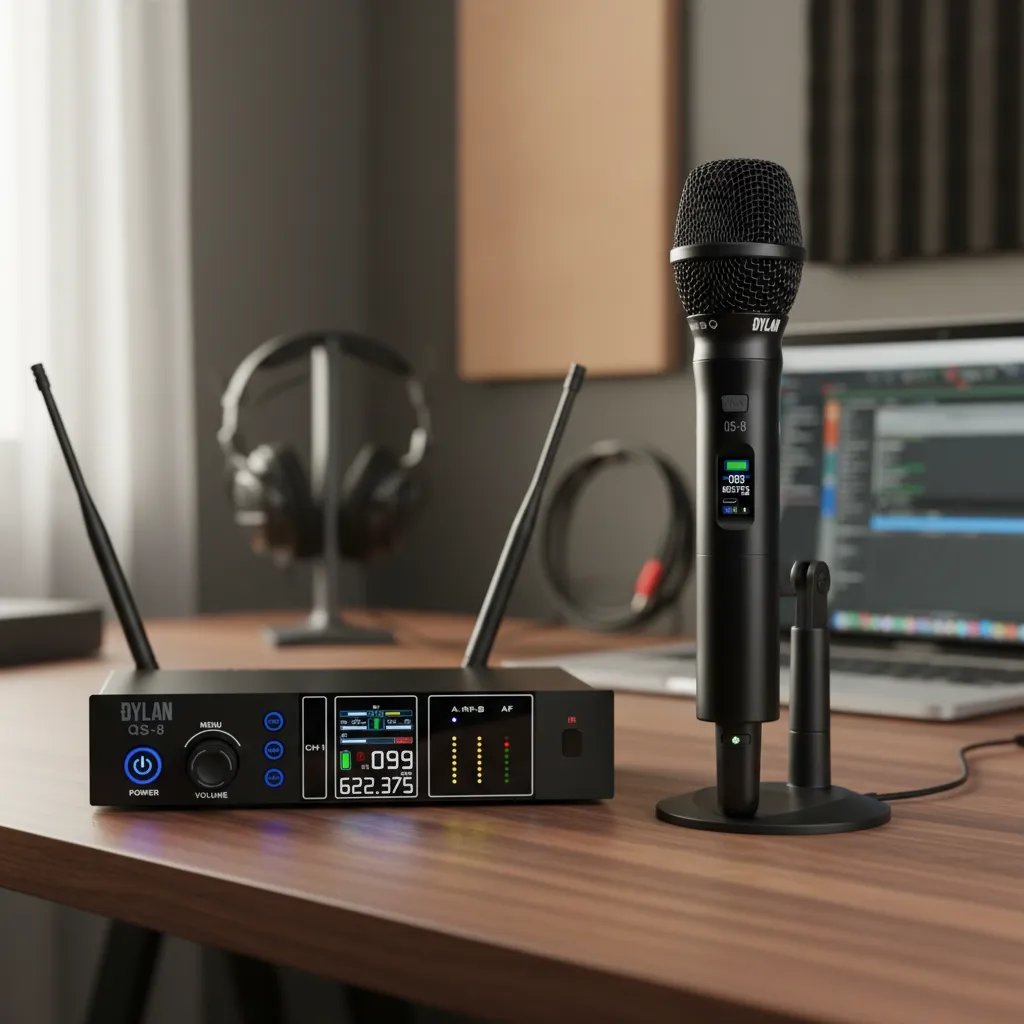 Microfone Sem Fio Dylan QS-8 Talkback Profissional - Imagem 7