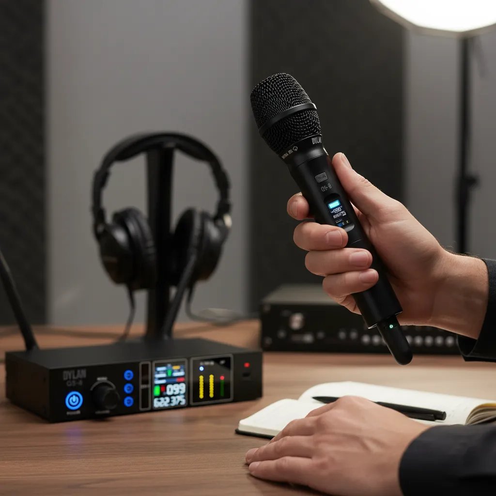 Microfone Sem Fio Dylan QS-8 Talkback Profissional - Imagem 9