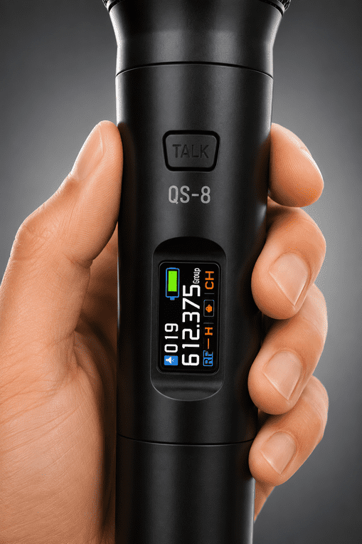 Microfone Sem Fio Dylan QS-8 Talkback Profissional - Imagem 6