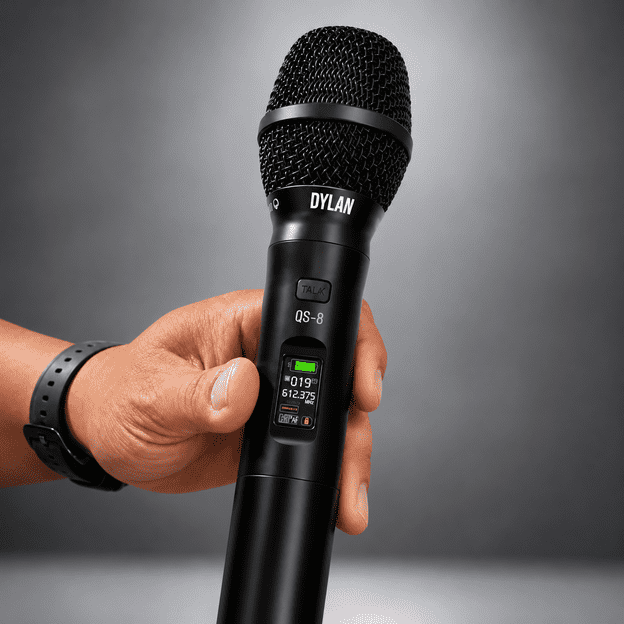 Microfone Sem Fio Dylan QS-8 Talkback Profissional - Imagem 4