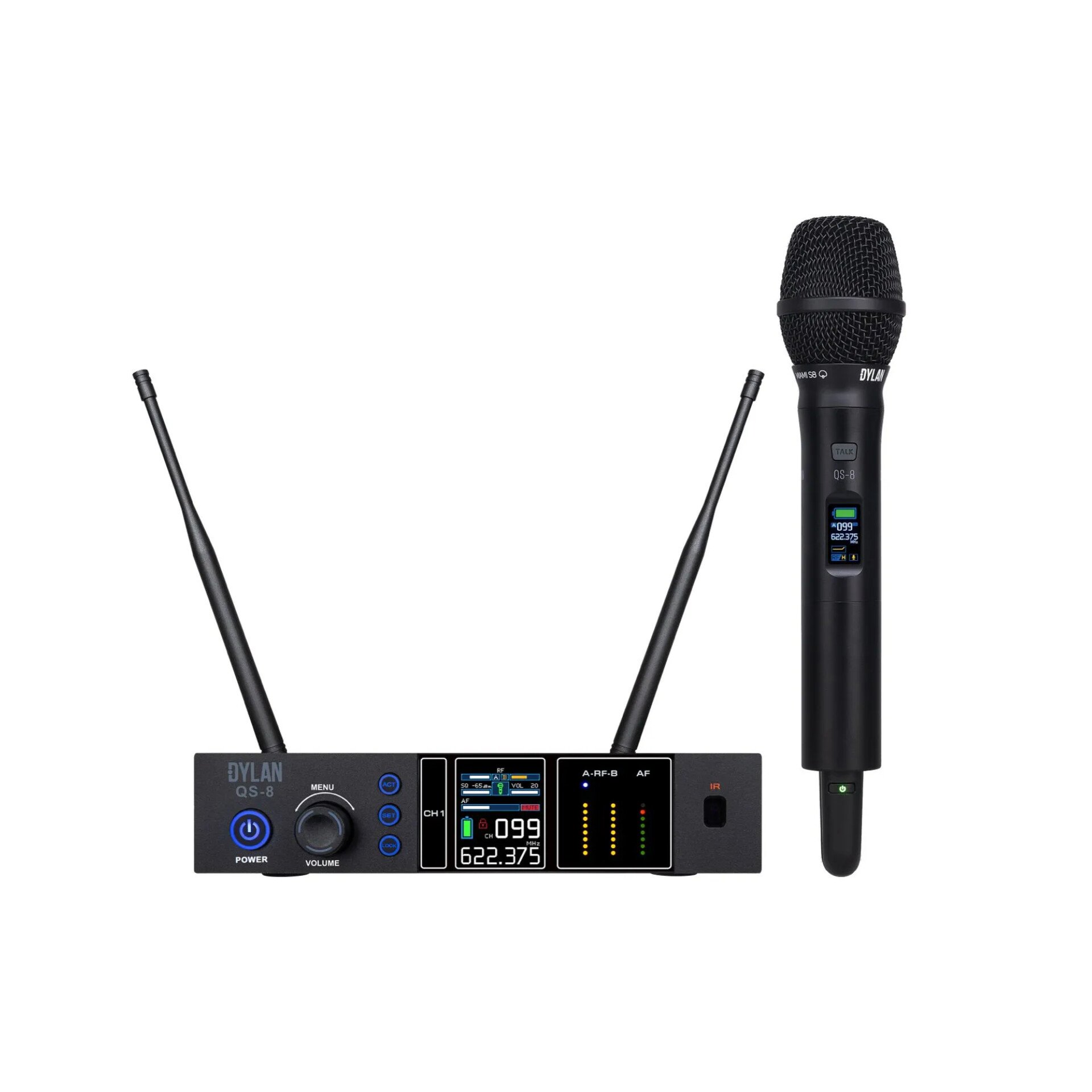 Microfone Sem Fio Dylan QS-8 Talkback Profissional